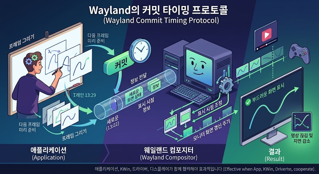 Wayland의 커밋 타이밍 프로토콜 설명