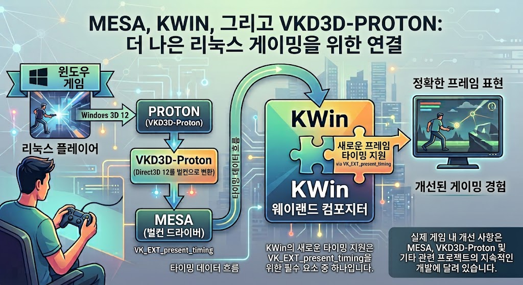 Mesa, Kwin 그리고 Vkd3d-proton: 더 나은 Linux 게이밍을 위한 연결