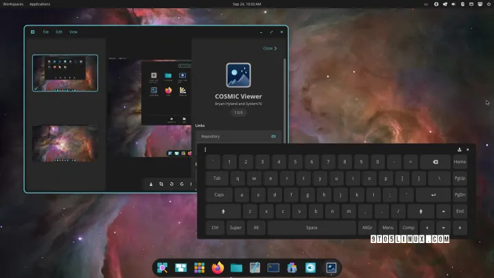 COSMIC Epoch 1.9, 이미지 뷰어와 화면 키보드를 품은 Linux 데스크탑
